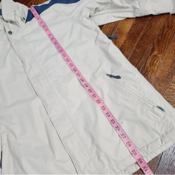 Helly Hanson Tan Blue Ski Parka Winter Jacket Tech Sport Large - Picture 12 of 13